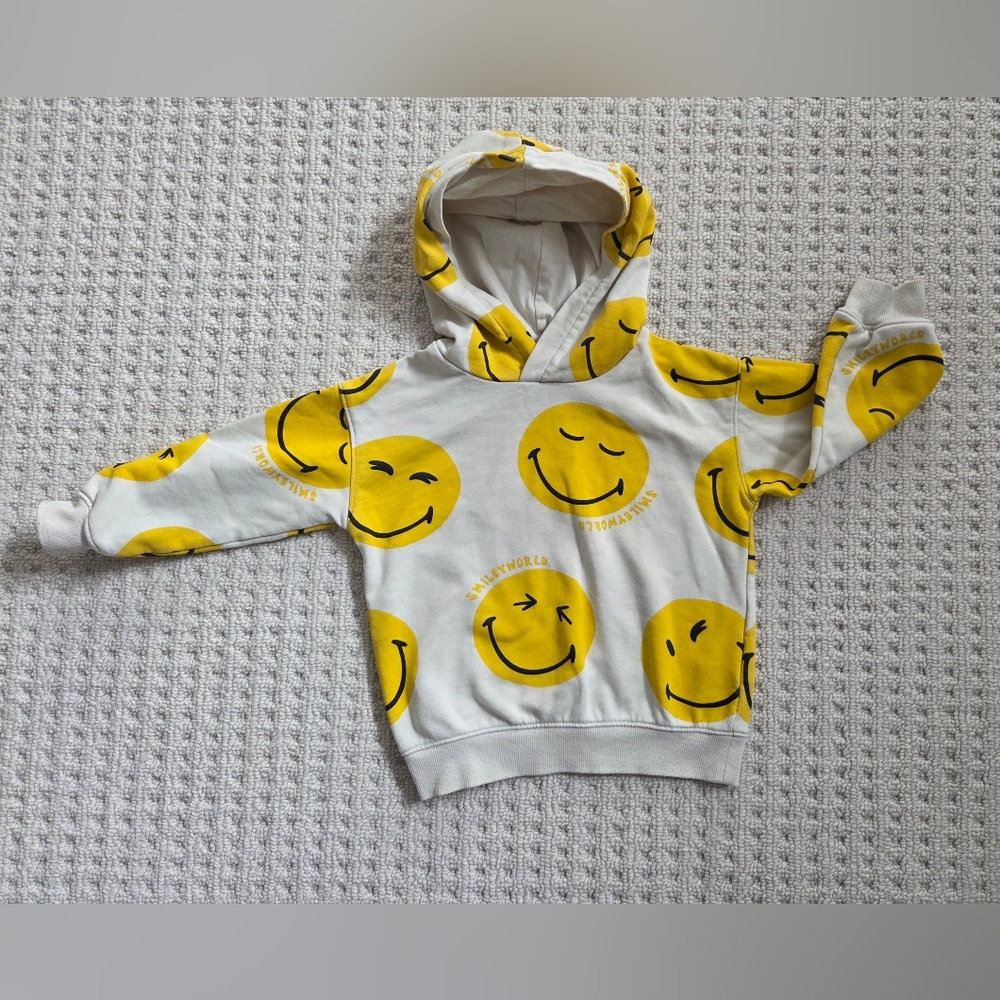 H&M Kids Hoodie with Yellow Smiley Faces - 2- 3 T